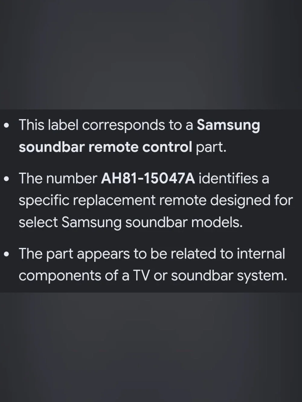 📣 Samsung Soundbar 🎛️ AH81-Original Infrared (IR) Remote See Compatible Models